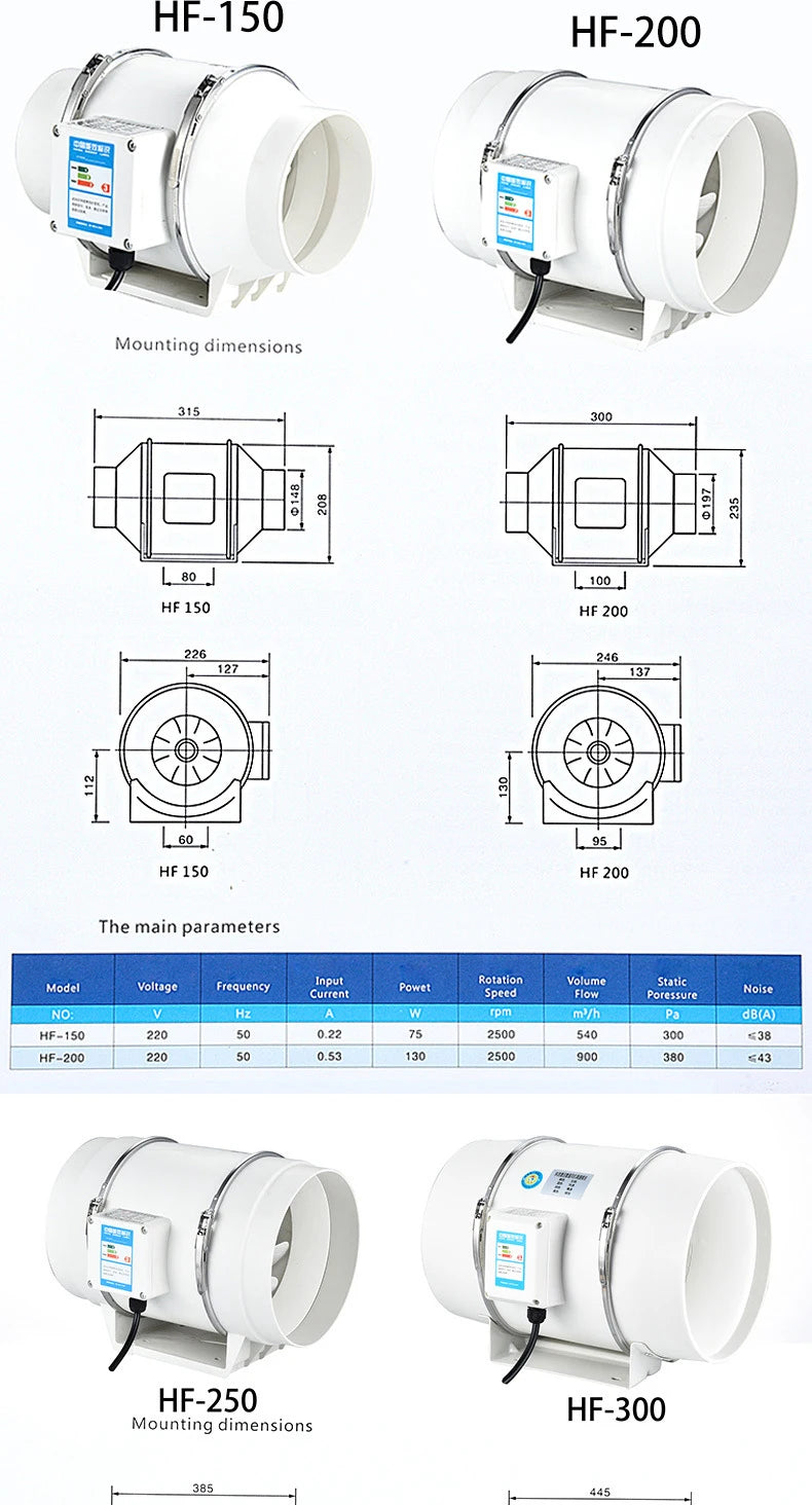 Extractor Ventilation Kitchen Toilet Wall Air Clean Ventilator
