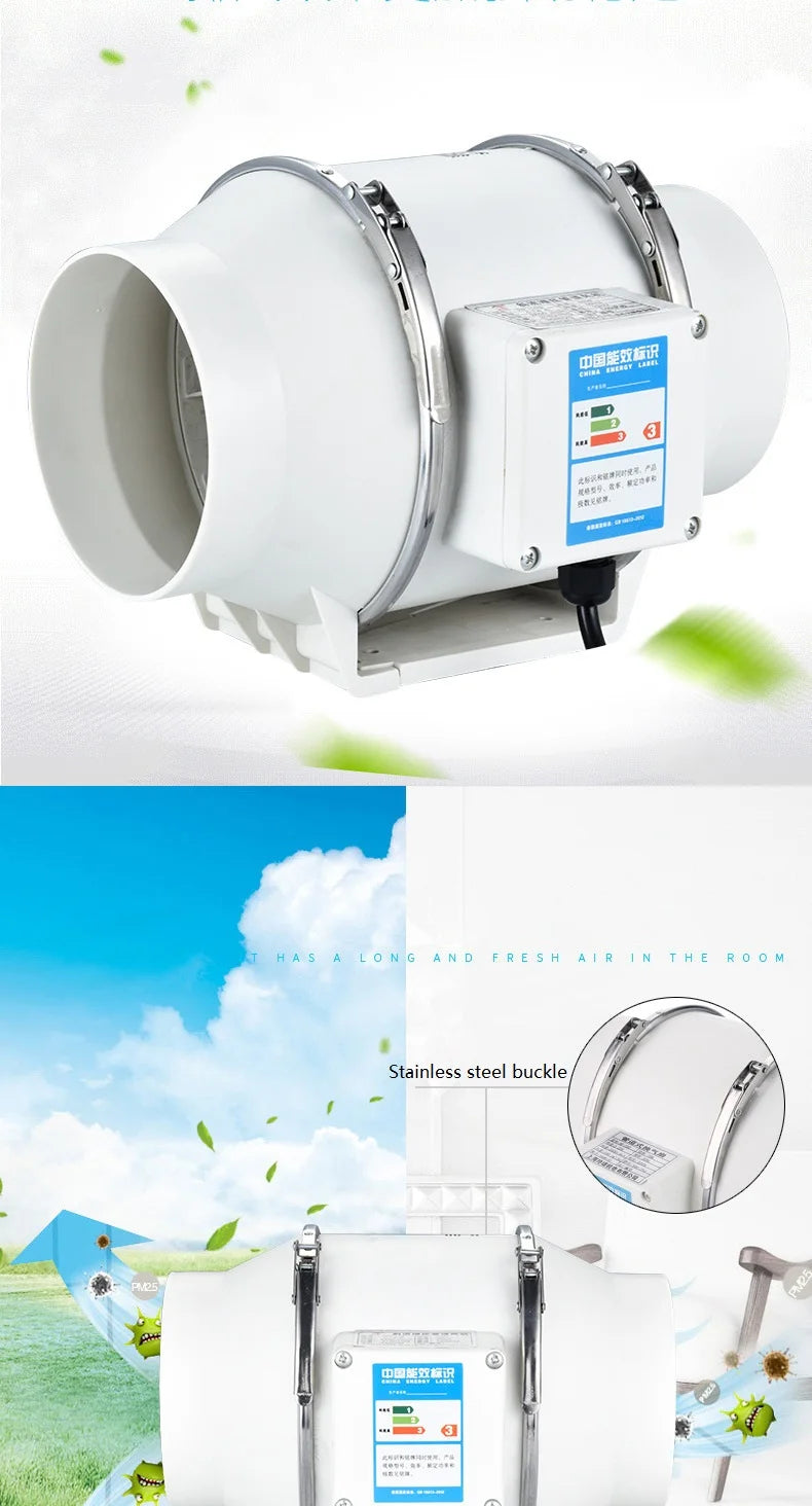 Extractor Ventilation Kitchen Toilet Wall Air Clean Ventilator