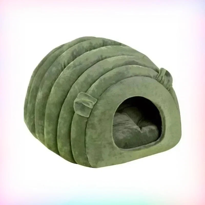 Cozy Caterpillar Winter Cat Bed