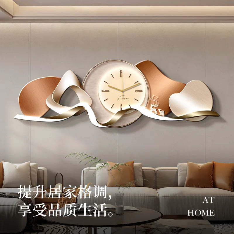 Luxury 3D Wall Art with Built-in Clock