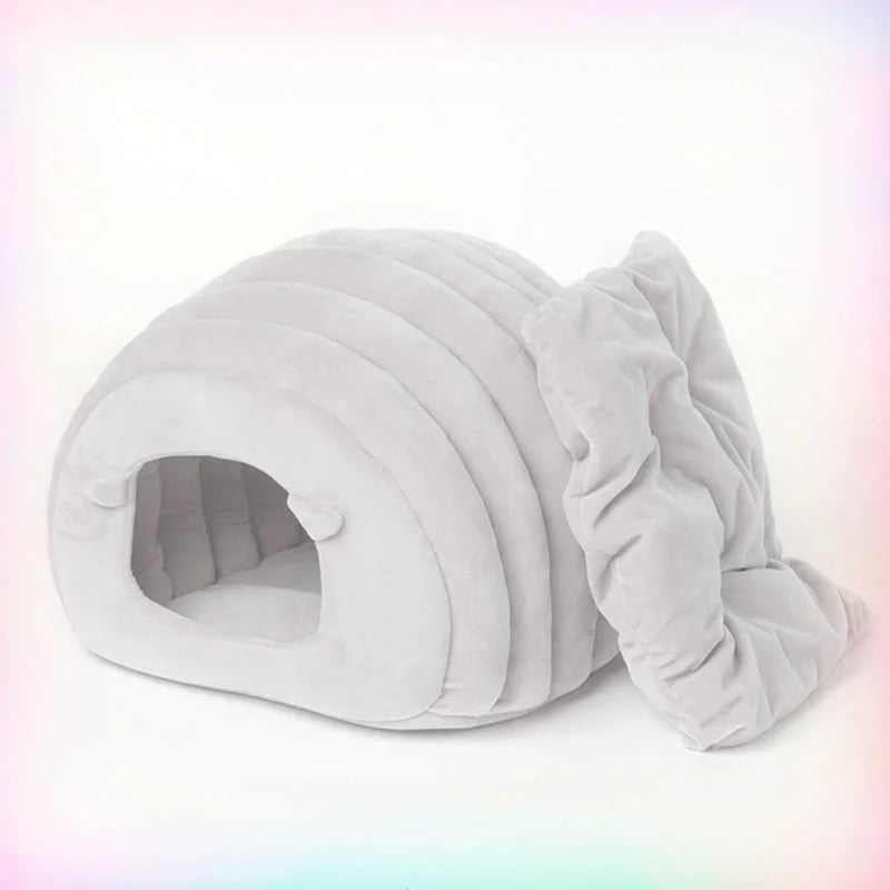 Cozy Caterpillar Winter Cat Bed